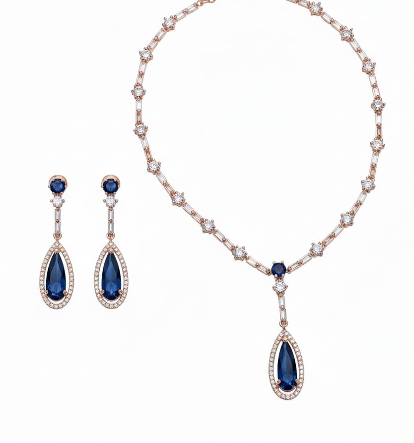 Celestial Rose Gold Necklace - Opal Touch