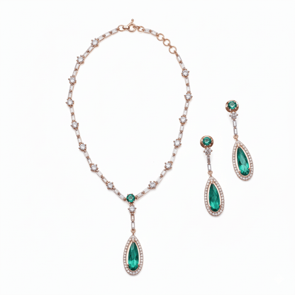 Celestial Rose Gold Necklace - Opal Touch