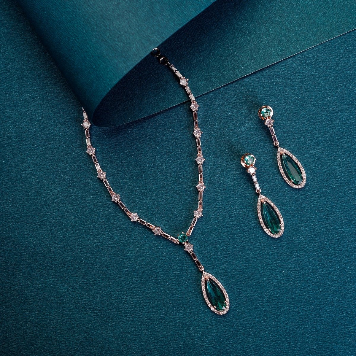 Celestial Rose Gold Necklace - Opal Touch