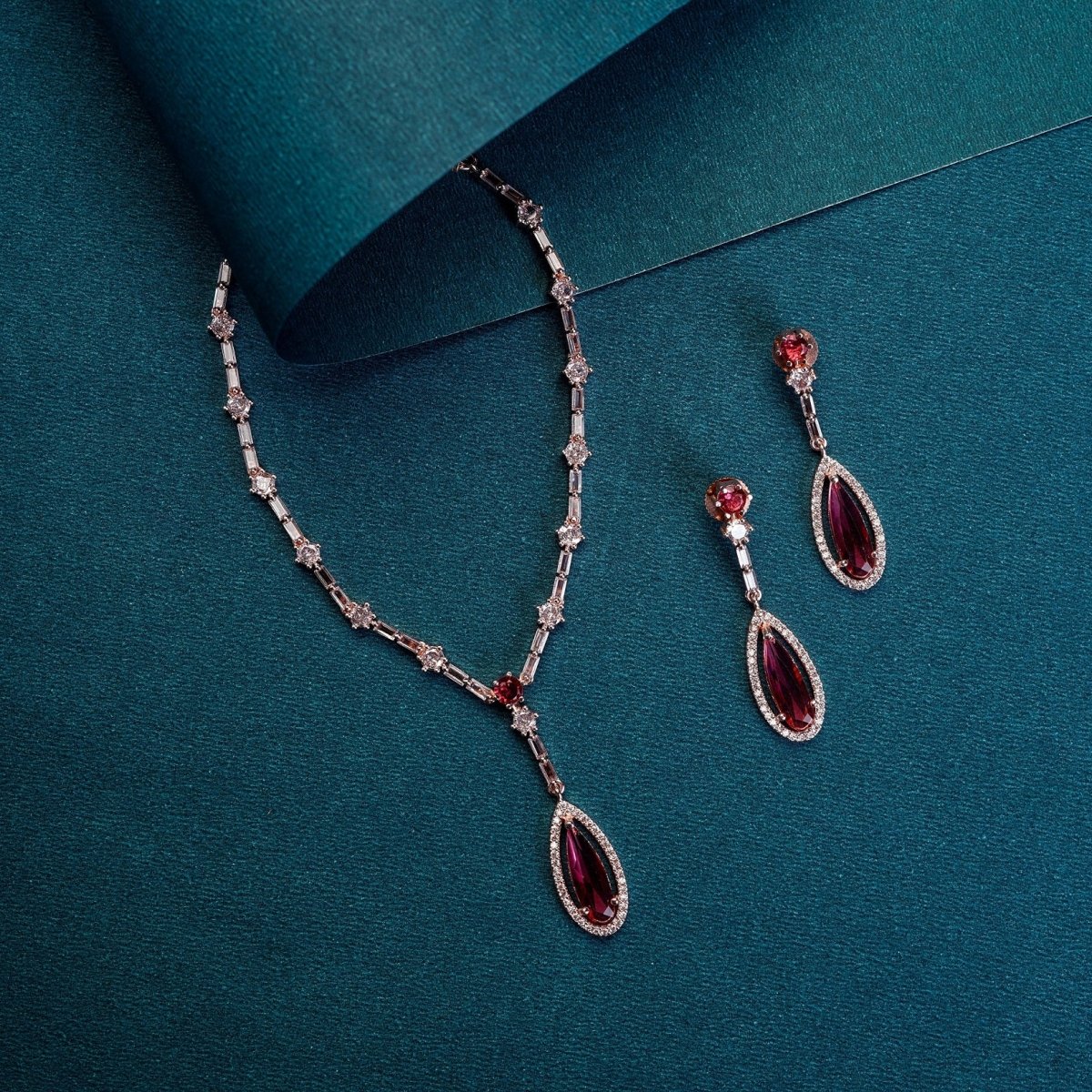 Celestial Rose Gold Necklace - Opal Touch