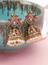Jhumka - Chandrika Kanphool Matte Black Plated Jhumka - Opal Touch