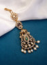 Tika - Chandrika Tara Matte Black Plated Maang Tika - Opal Touch