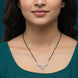 Cherished Threads Rhodium Mangalsutra - Opal Touch