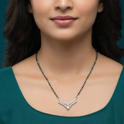 Cherished Threads Rhodium Mangalsutra - Opal Touch