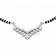 Cherished Threads Rhodium Mangalsutra - Opal Touch