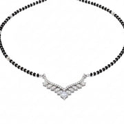 Cherished Threads Rhodium Mangalsutra - Opal Touch
