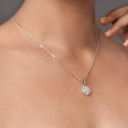 Opal Touch - Chic Rhodium Locket Set with Heart-Shaped Pendant - Locket Set