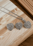 Opal Touch - Chic Rhodium Locket Set with Heart-Shaped Pendant - Locket Set