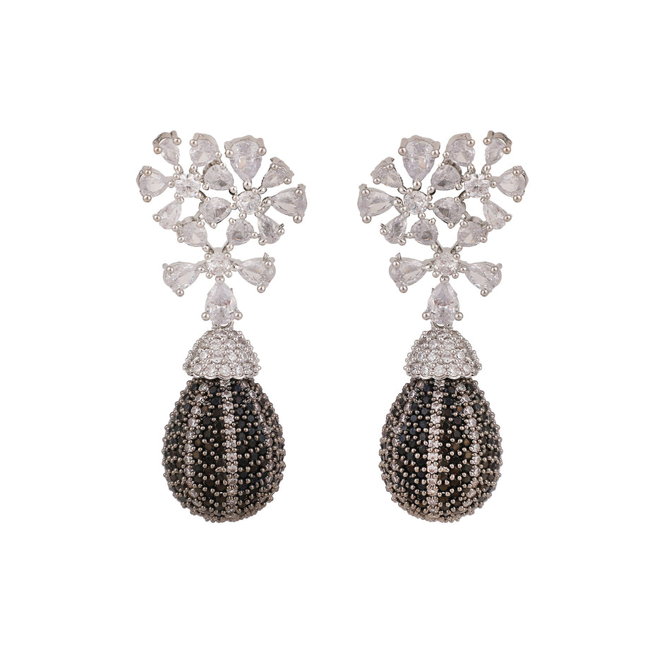 Opal Touch - Classic Black Dangle Earrings - Earrings