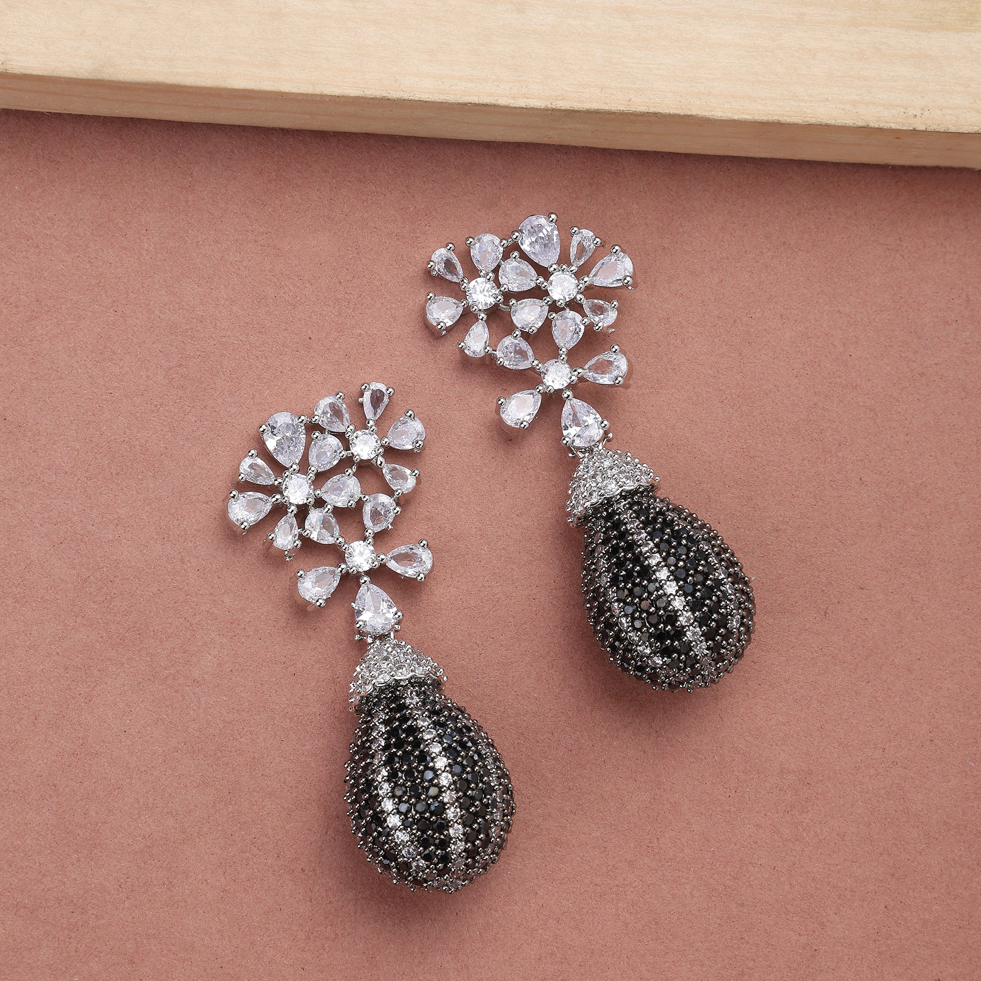Opal Touch - Classic Black Dangle Earrings - Earrings