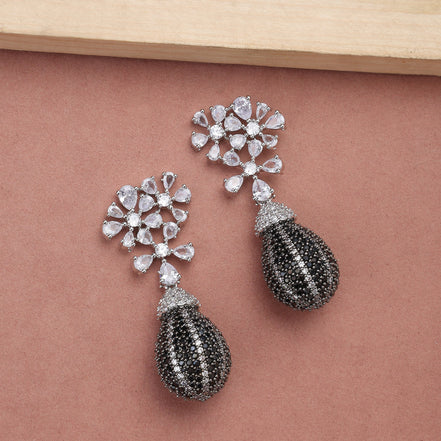 Opal Touch - Classic Black Dangle Earrings - Earrings