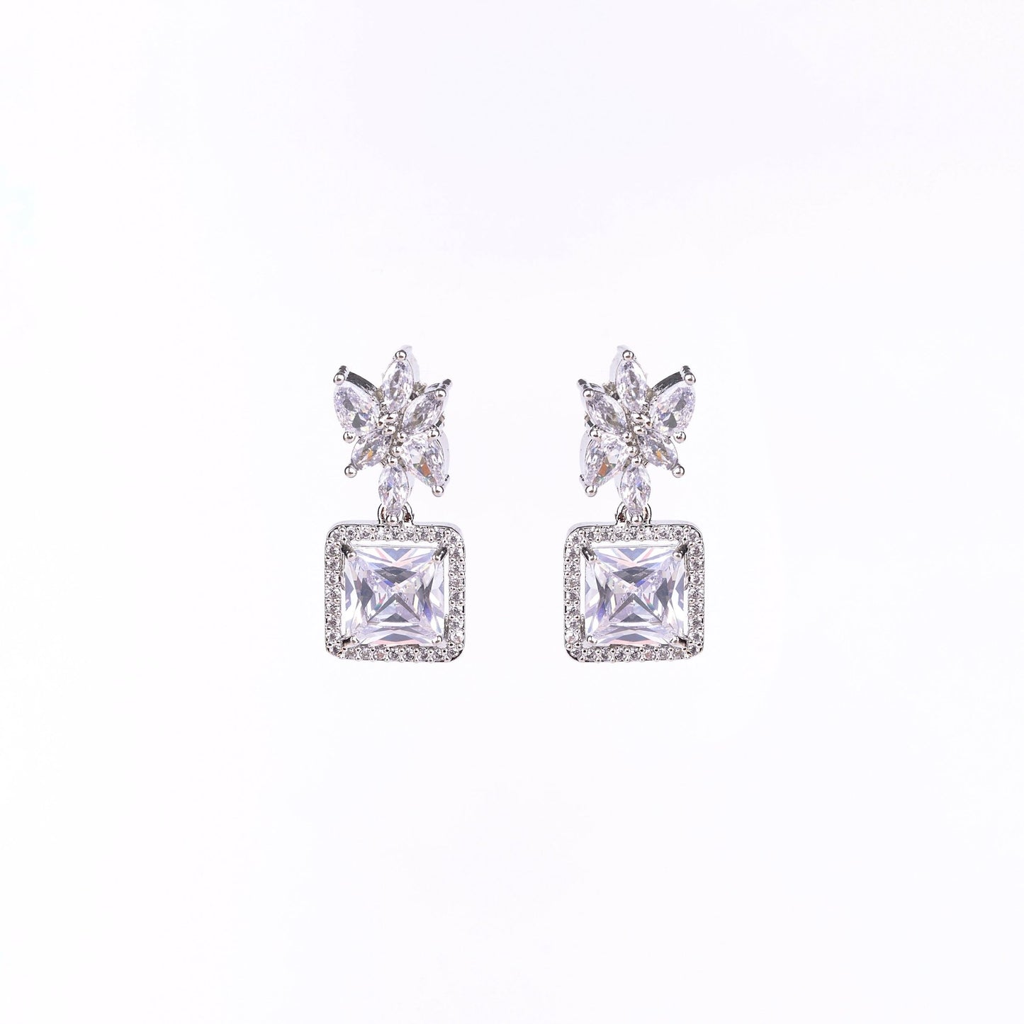 Opal Touch - Classic Rhodium Earrings - Earrings