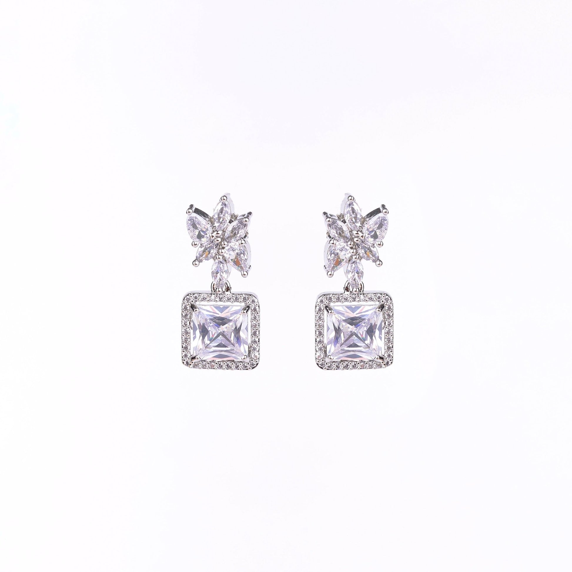 Opal Touch - Classic Rhodium Earrings - Earrings