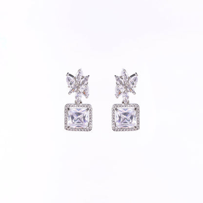 Opal Touch - Classic Rhodium Earrings - Earrings