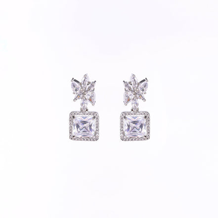 Opal Touch - Classic Rhodium Earrings - Earrings