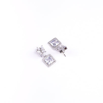 Opal Touch - Classic Rhodium Earrings - Earrings