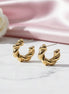 Classic Twisted Gold Plated Studs - Opal Touch