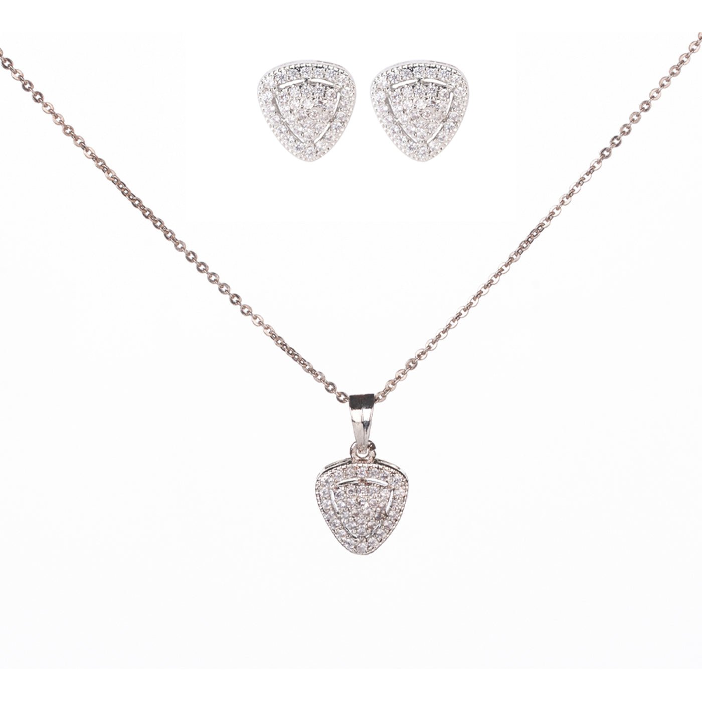 Opal Touch - Classic White Locket Set in Rhodium - Locket Set