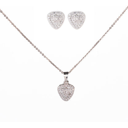 Opal Touch - Classic White Locket Set in Rhodium - Locket Set