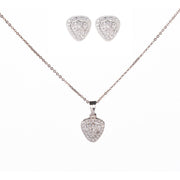 Opal Touch - Classic White Locket Set in Rhodium - Locket Set
