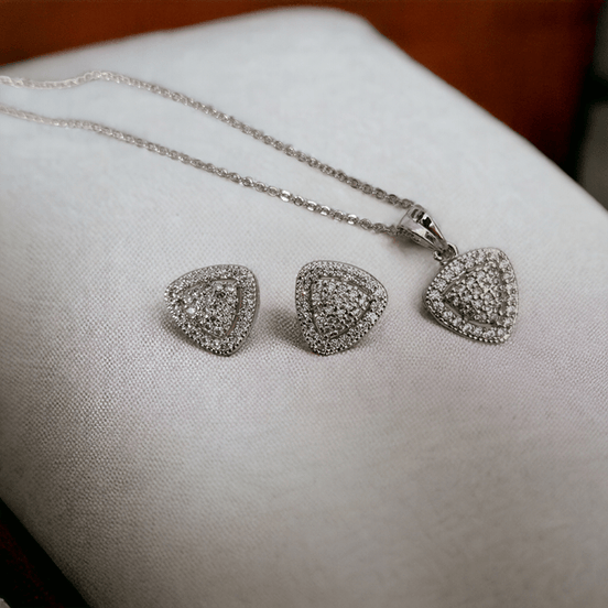 Opal Touch - Classic White Locket Set in Rhodium - Locket Set