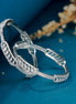 Opal Touch - Classic White Rhodium Bangles Set (Pack of 2) - Bangles