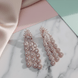 Classic White Rose Gold Earrings - Opal Touch