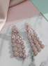 Classic White Rose Gold Earrings - Opal Touch