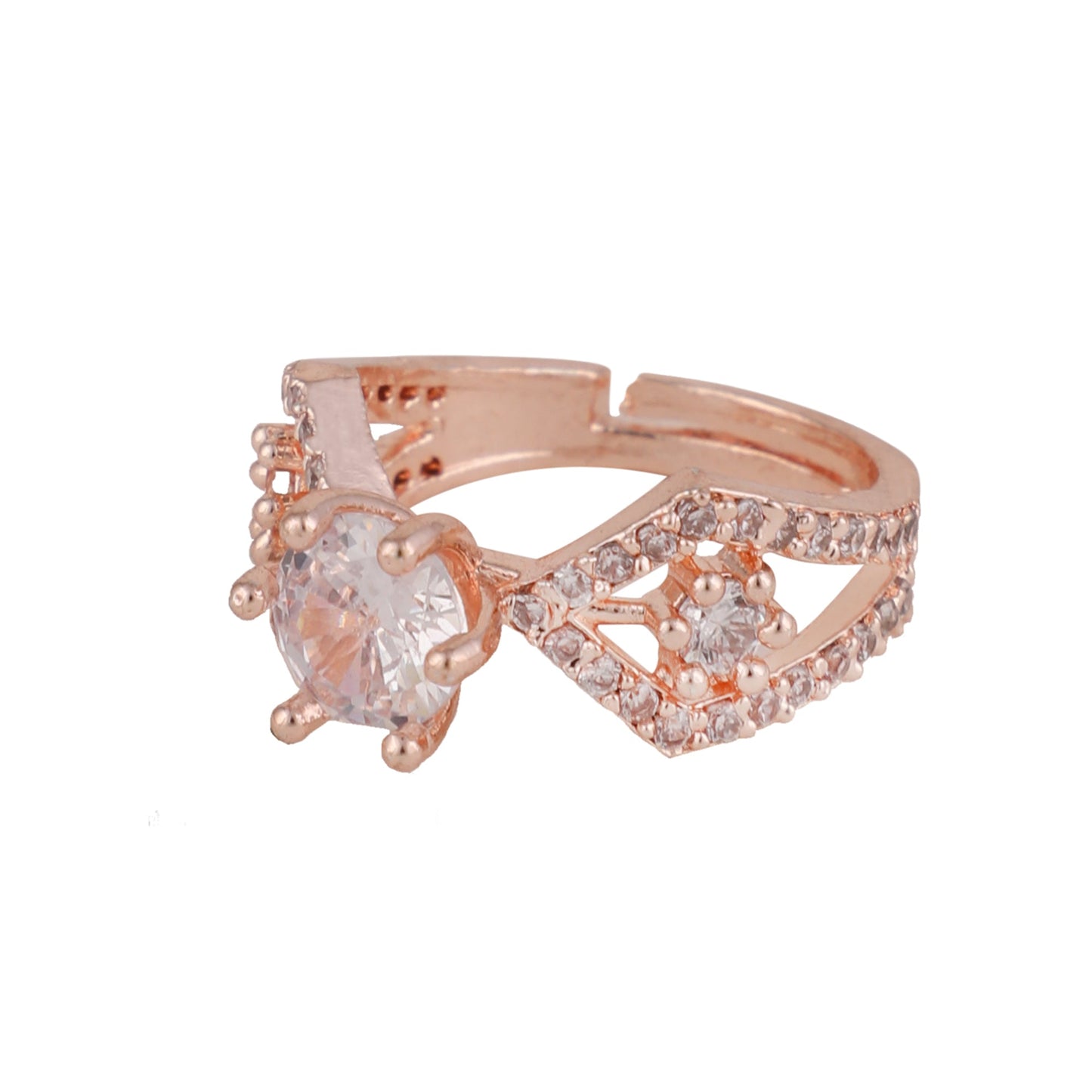 Opal Touch - Cluster Diamond Ring - Rings