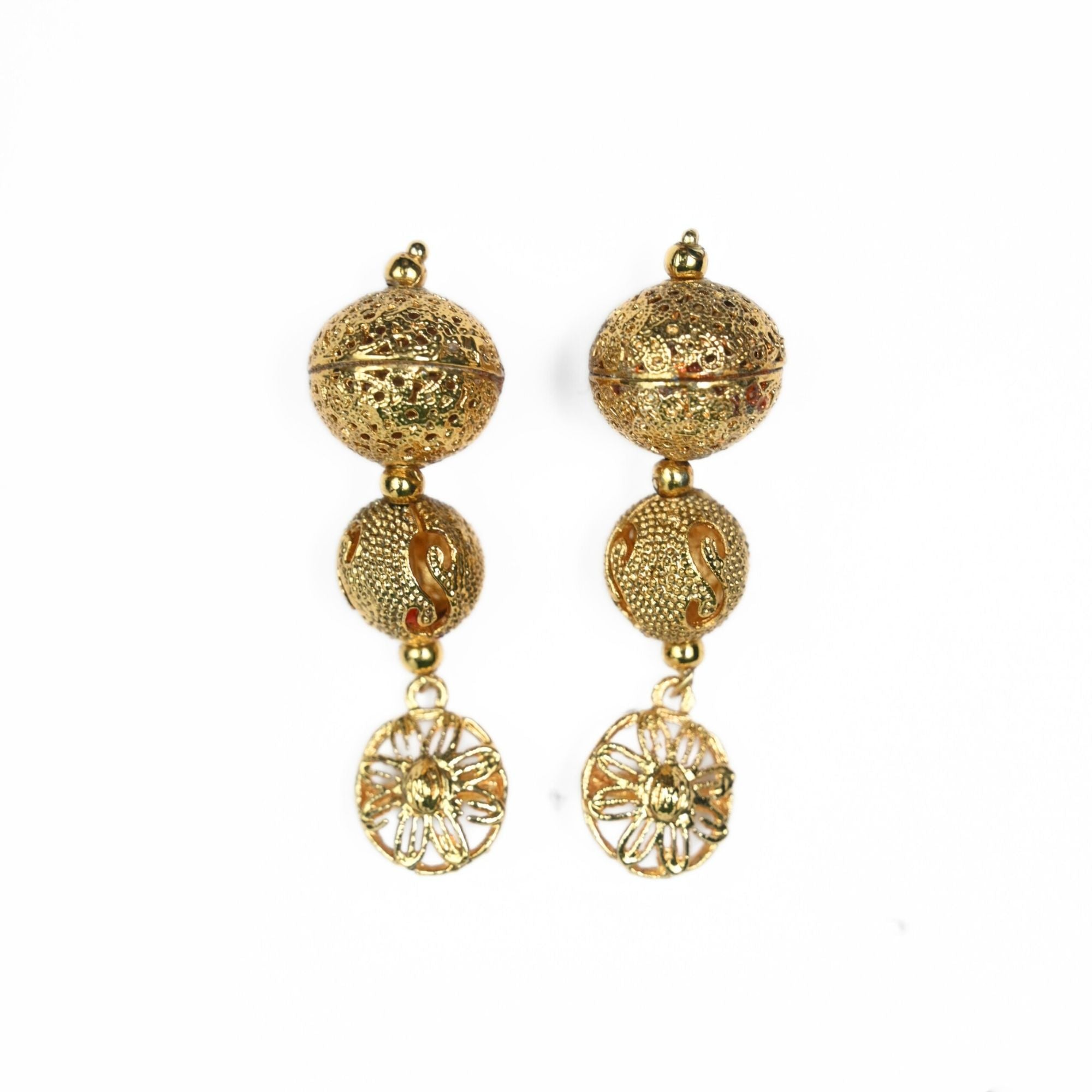 Necklace - Coral Beaded Gold Plated Necklace Set - Opal Touch