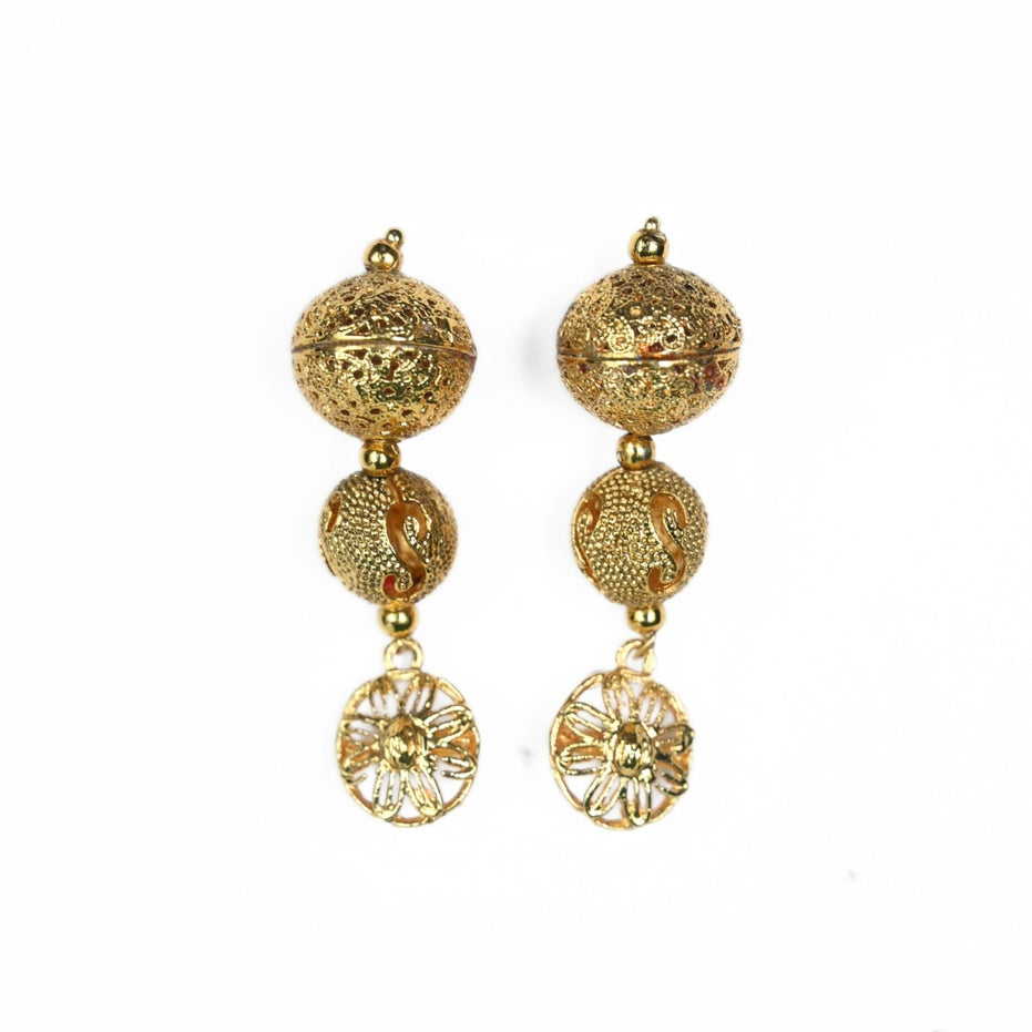 Necklace - Coral Beaded Gold Plated Necklace Set - Opal Touch