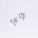 Nose Pin - Crescent Bird - Shaped Rhodium Plated Combo Nose Pin - Opal Touch