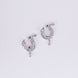 Nose Pin - Crescent Bird - Shaped Rhodium Plated Combo Nose Pin - Opal Touch