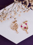Nose Pin - Crescent shaped Gold Plated Combo Nose Pins - Opal Touch