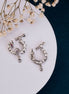 Nose Pin - Cresecent Rhodium Plated Combo Nose Pin - Opal Touch
