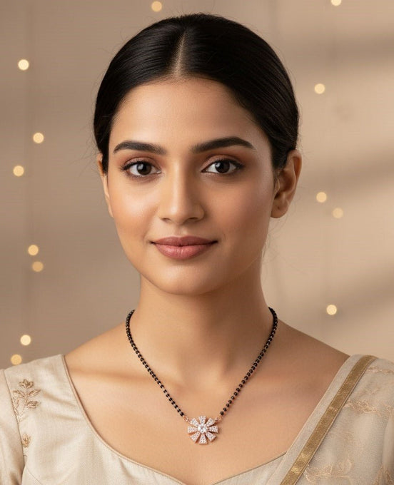 Crimson Bliss Mangalsutra - Opal Touch