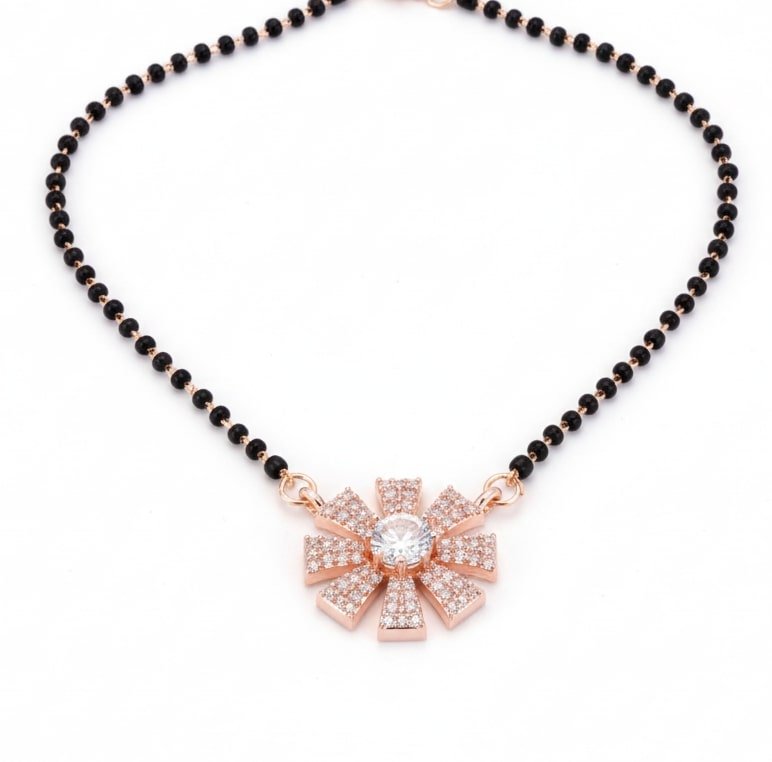 Crimson Bliss Mangalsutra - Opal Touch