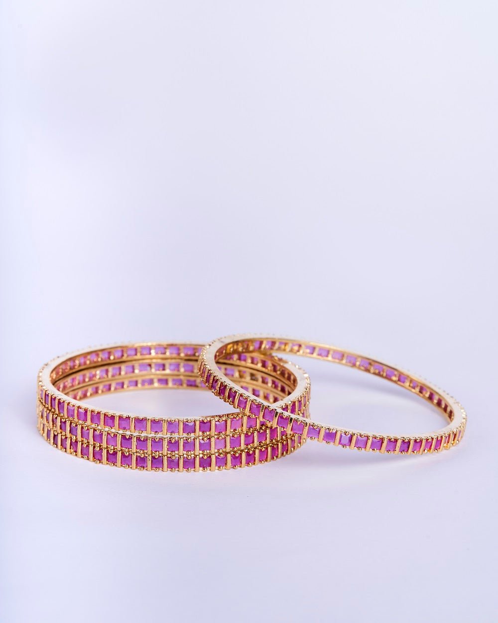 Opal Touch - Crimson Desire Bangles (Pack of 4) - Bangles