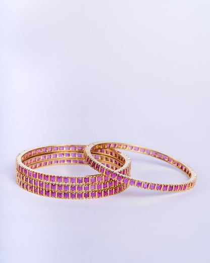 Opal Touch - Crimson Desire Bangles (Pack of 4) - Bangles