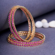 Opal Touch - Crimson Desire Bangles (Pack of 4) - Bangles