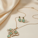 Locket Set - Crimson Empress Gold Plated Locket Set - Opal Touch