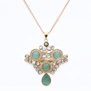 Locket Set - Crimson Empress Gold Plated Locket Set - Opal Touch