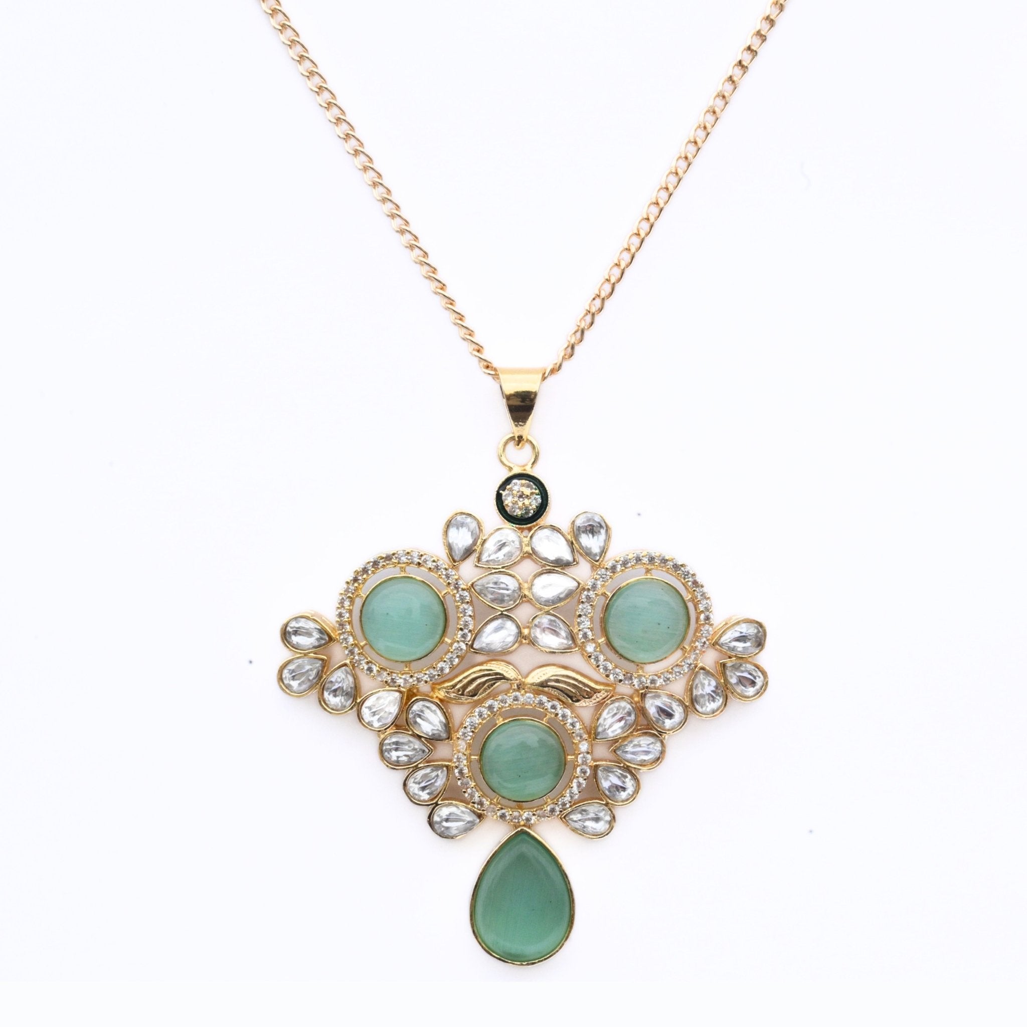 Locket Set - Crimson Empress Gold Plated Locket Set - Opal Touch