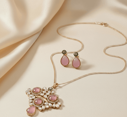 Locket Set - Crimson Empress Gold Plated Locket Set - Opal Touch