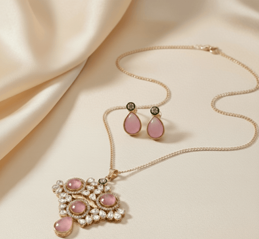 Locket Set - Crimson Empress Gold Plated Locket Set - Opal Touch