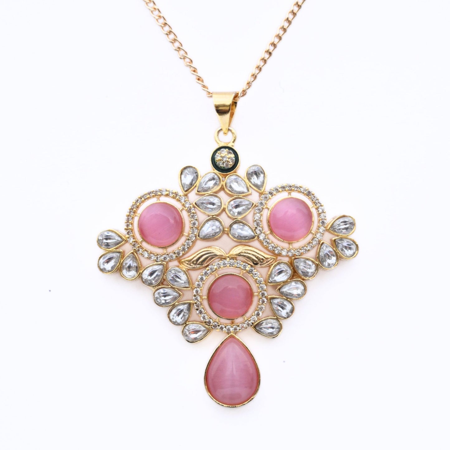 Locket Set - Crimson Empress Gold Plated Locket Set - Opal Touch