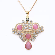 Locket Set - Crimson Empress Gold Plated Locket Set - Opal Touch