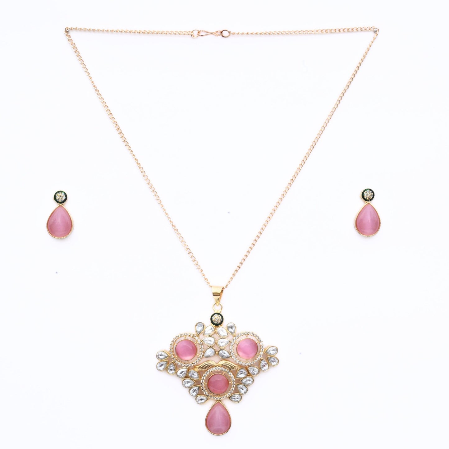 Locket Set - Crimson Empress Gold Plated Locket Set - Opal Touch