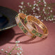 Opal Touch - Crimson Flower Gold Bangles (Pack of 2) - Bangles
