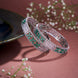Opal Touch - Crimson Flower Rhodium Bangles (Pack of 2) - Bangles